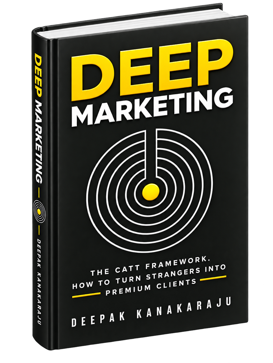 Deep Marketing book cover by Deepak Kanakaraju